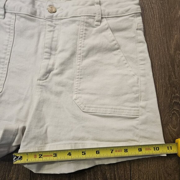 💥$5 ADD ON - Dynamite White Minimalist Jean High Waisted Shorts Size 27 - Picture 4 of 9